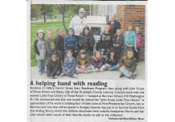 Students with "Little Free Library"